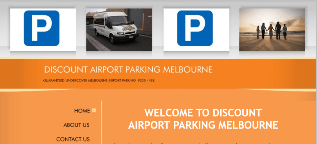 Discount Airport Parking's Website Screen Shot