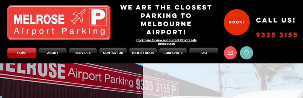 Melrose Airport Parking's Website Screen Shot