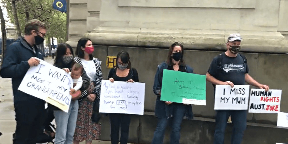 stand in silence outside @AusHouseLondon