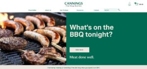 Cannings Free Range Butchers South Yarra's Website Screen Shot