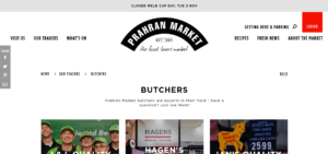 Prahran Market's Website Screenshot