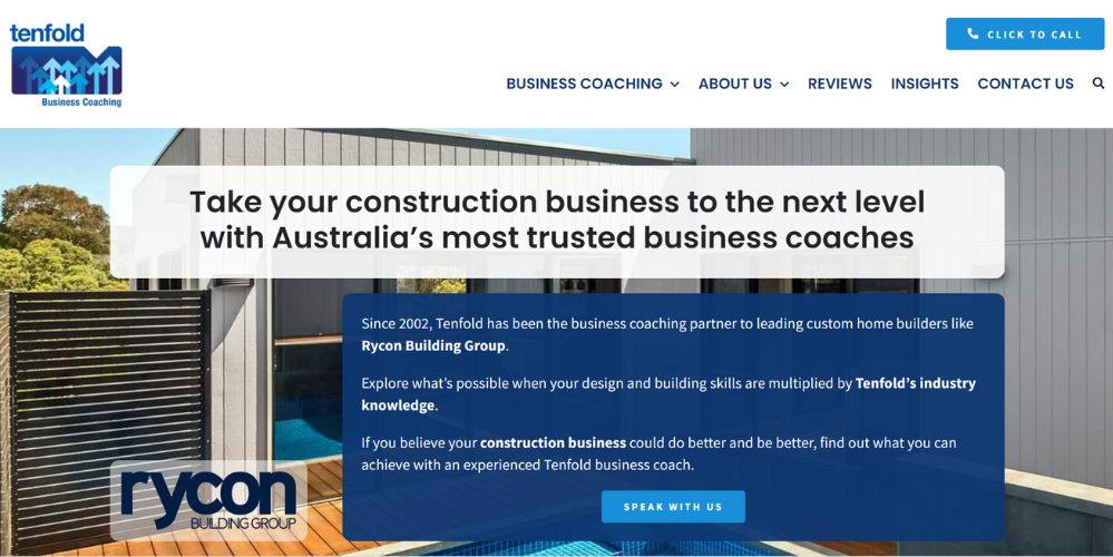 tenfold business coaching for builders and construction